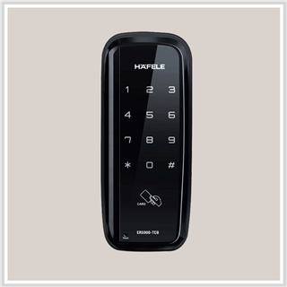 Khóa điện tử Hafele ER5900-TCB cho cửa kính / Màu đen, mã số 912.05.655