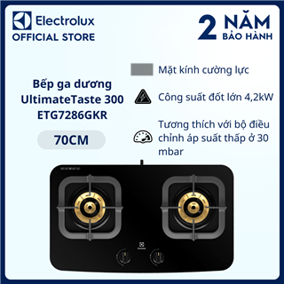 Bếp Gas Dương Electrolux ETG7286GKR / Thiết kế đẹp, 2 vùng nấu