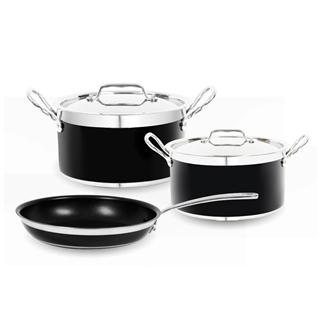 Bô nồi chảo 3 lớp màu đen Hafele 531.08.043