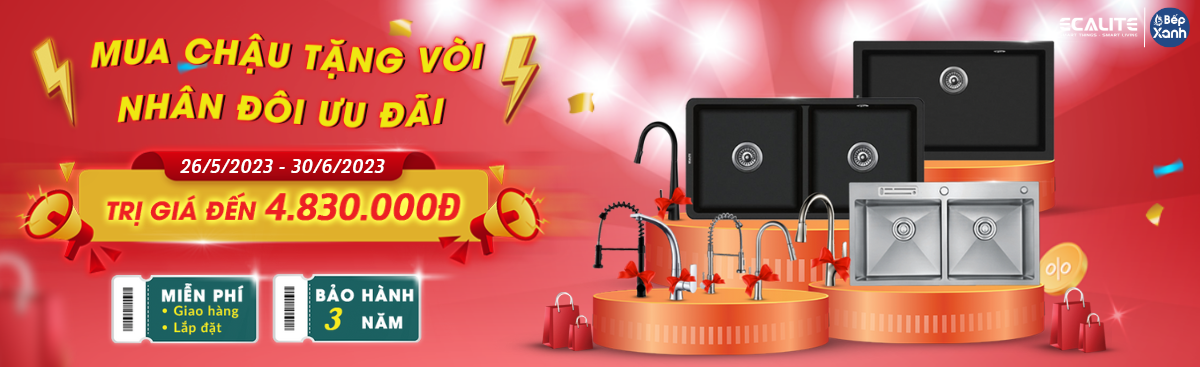 Mua chậu tặng vòi Ecalite