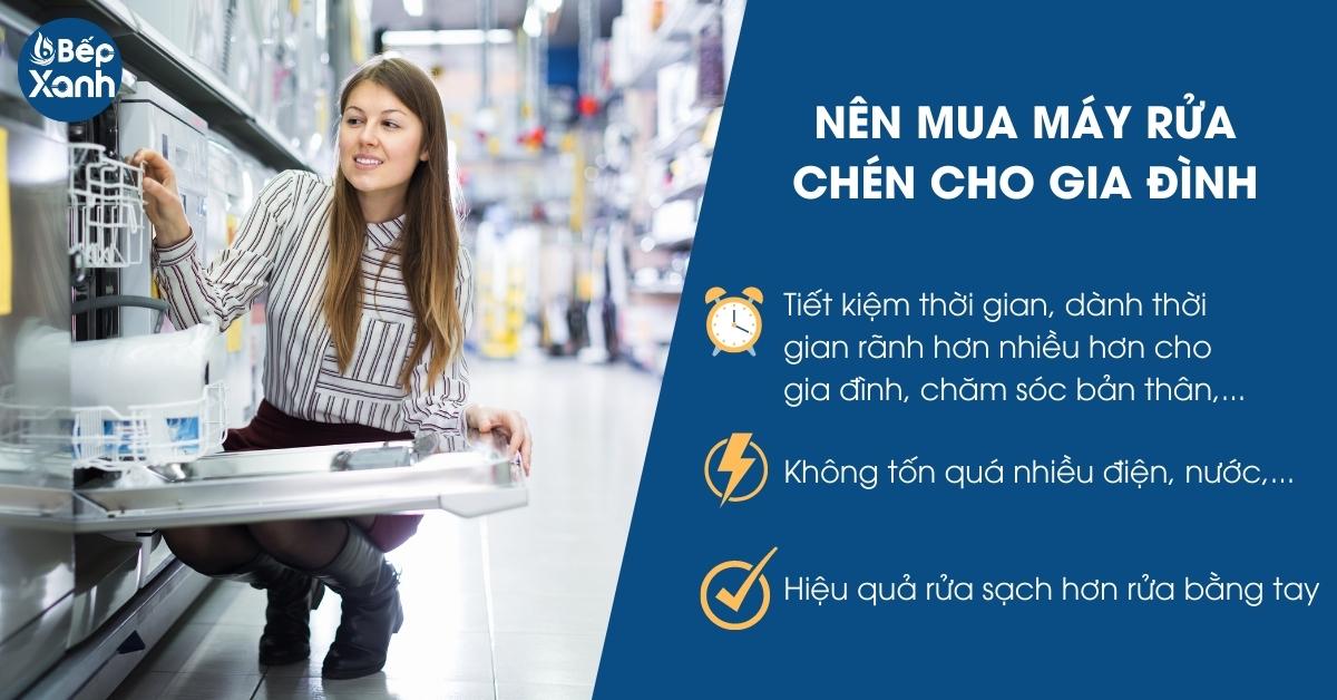 nên sắm một chiếc máy rửa chén bát cho gia đình