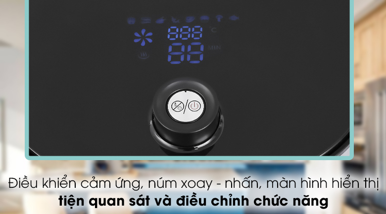 Nồi chiên không dầu Hafele AF-68A 3.2 lít - Bảng điều khiển cảm ứng kết hợp núm xoay - nhấn
