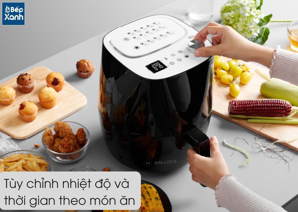 Có thể tùy chỉnh nhiệt độ và thời gian.