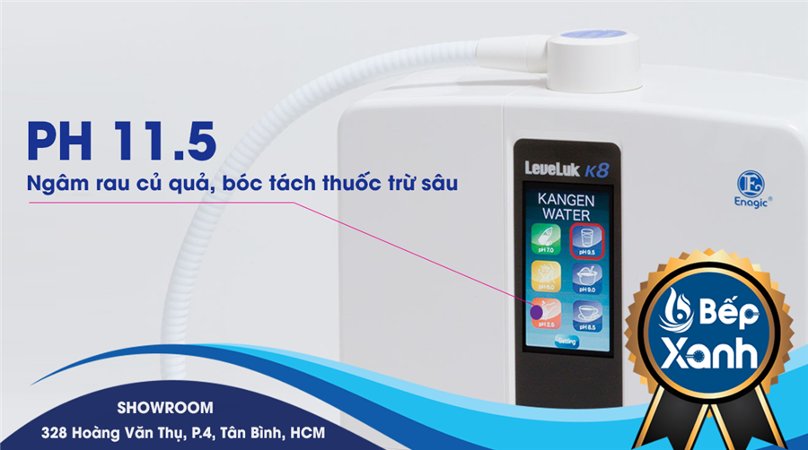 Nước điện giải ion kiềm mạnh có thể dùng ngâm rau củ quả
