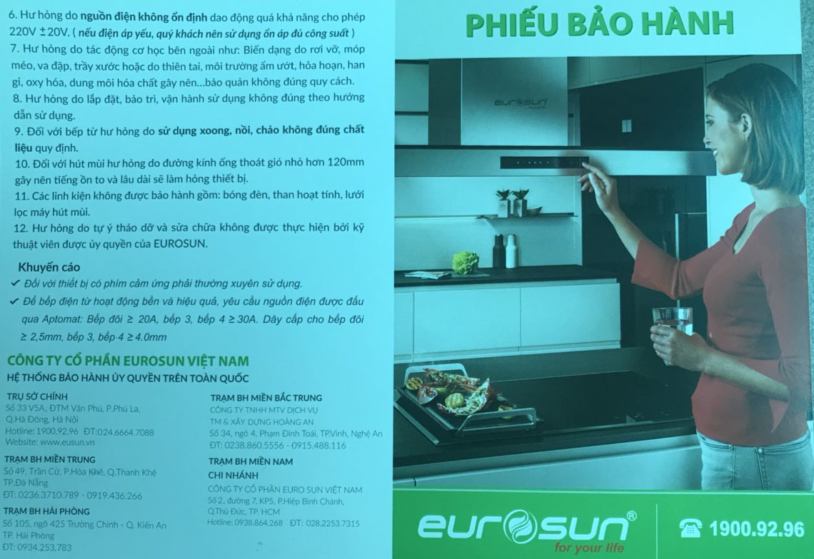 Phiếu bảo hành Malloca
