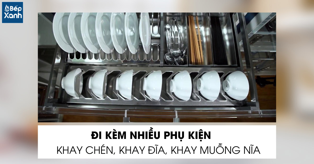 Kệ chén EU132700 đi kèm nhiều phụ kiện