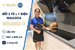 Bếp điện từ 3 vùng nấu Malloca MH 03IR N / Bếp 2 từ 1 điện, kính Eurokera chấm bi