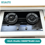 Bếp gas âm 2 vùng nấu Ecalite EG-XD28046LCD, hẹn giờ cảm ứng LCD