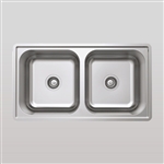 Chậu inox Hafele HS20-SSN2R90M / 2 Hộc bằng nhau, Mã số 567.20.493