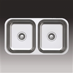 Chậu inox Hafele HS20-SSN2R90S / 2 Hộc bằng nhau, Mã số 567.20.506