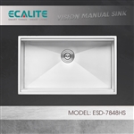 Chậu rửa chén 1 hộc lớn Vision Manual Sink Ecalite ESD-7848HS