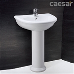 Chậu rửa Lavabo treo tường Caesar L2230 + Chân đứng P2432