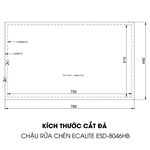 Chậu rửa chén Vision Manual Sink Ecalite ESD-8046HB