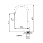 Vòi rửa chén nóng lạnh Malloca K77C / Đồng thau mạ chrome