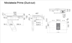 Máy hút mùi kết hợp bếp từ NIKOLA TESLA PRIME BL/A/83 PRF0138475