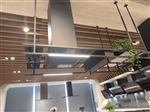 Máy hút mùi đảo Malloca INDUST K140B / Ngang 140cm, lắp áp trần, kính đen