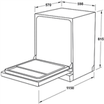 Máy Rửa Chén Âm Tủ Hafele HDW-SI60AB 538.21.320