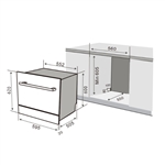 Máy Rửa Chén Mini 8 Bộ Ecalite EDW-UF6080BL / Sấy Khí Tươi 72h