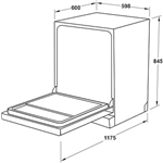 Máy Rửa Chén Độc Lập Hafele HDW-F60EB 538.21.310