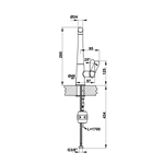 Vòi rửa chén Hafele HT20-GH1P259 / Màu đen / Đồng mạ màu đá, Mã số 570.82.300