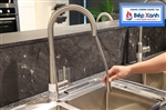 Vòi rửa chén nóng lạnh Malloca K095-S / Inox 304, có dây rút