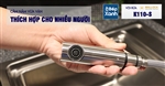 Vòi rửa chén nóng lạnh Malloca K110-S / Inox 304, có dây rút