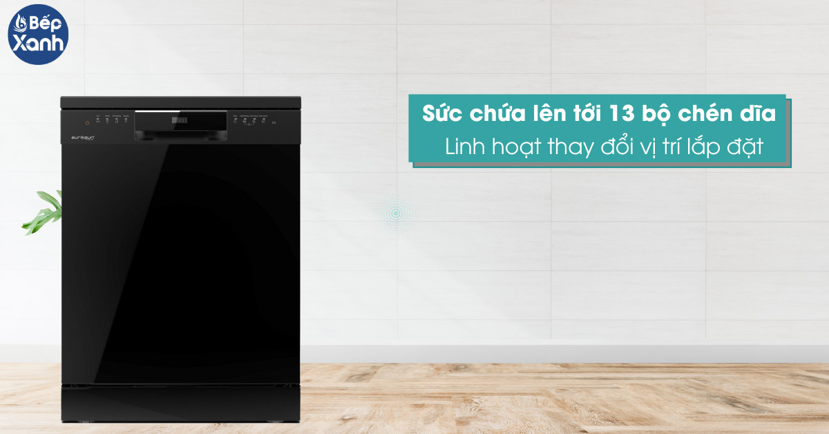 Máy rửa bát Eurosun SMS78EU12EB sức chứa 13 bộ chén dĩa