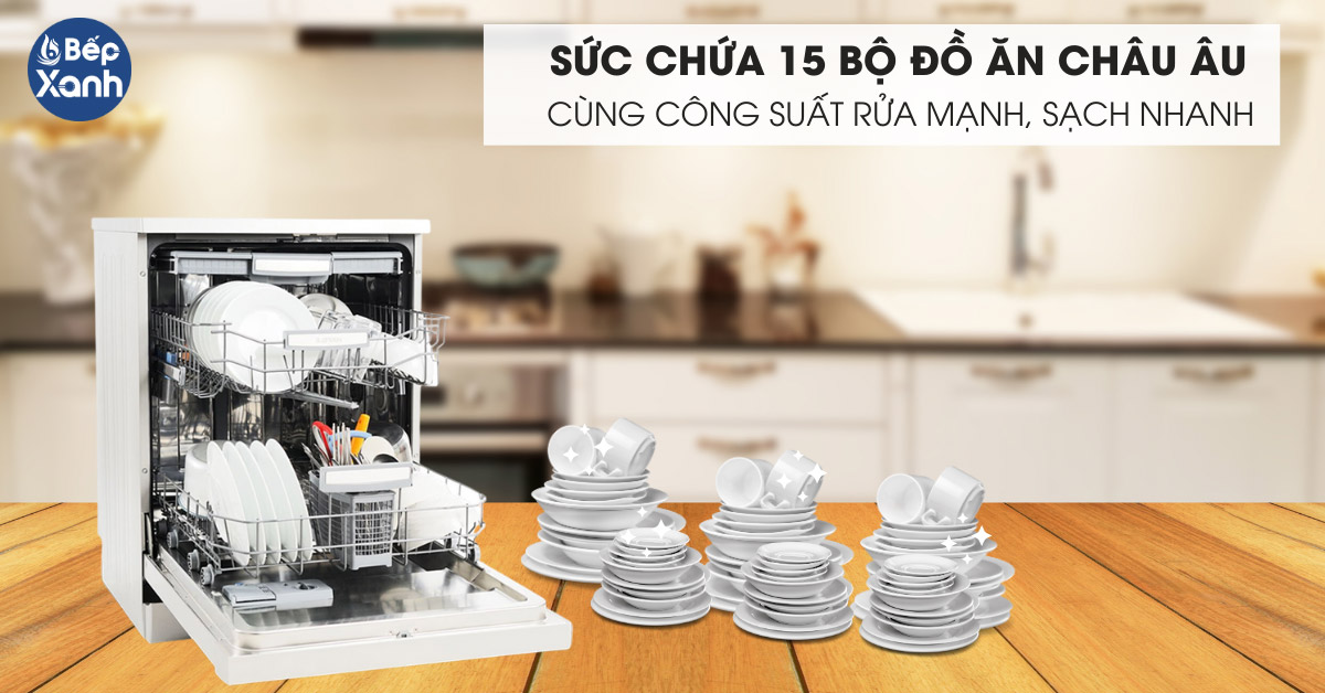 Máy rửa chén Hafele HDW-F60C sức chứa 15 bộ chén dĩa châu Âu