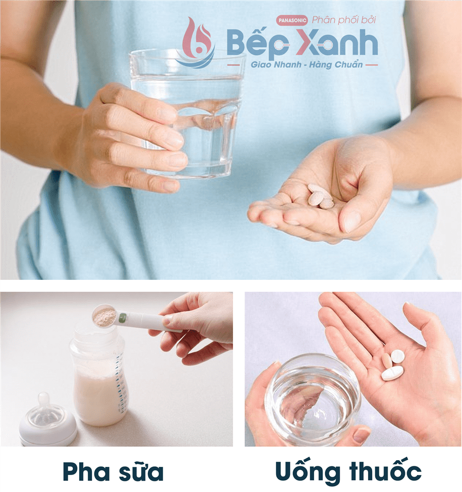 Nước điện giải của máy lọc nước điện giải trung tính dùng để uống thuốc