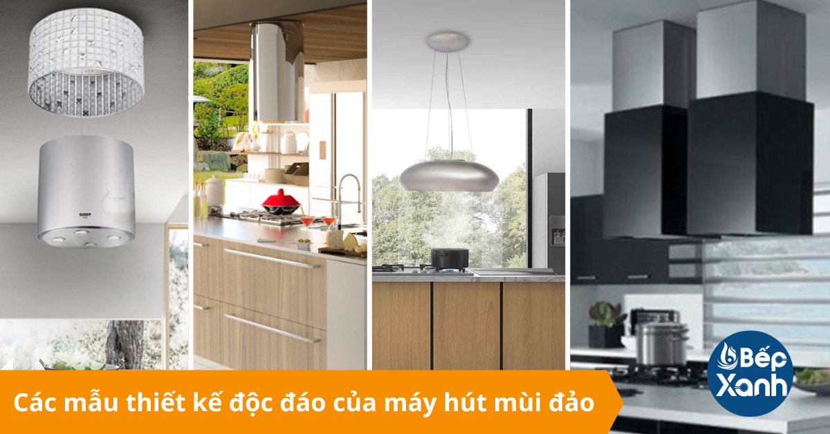Các thiết kế đẹp mắt của máy hút mùi đảo bếp