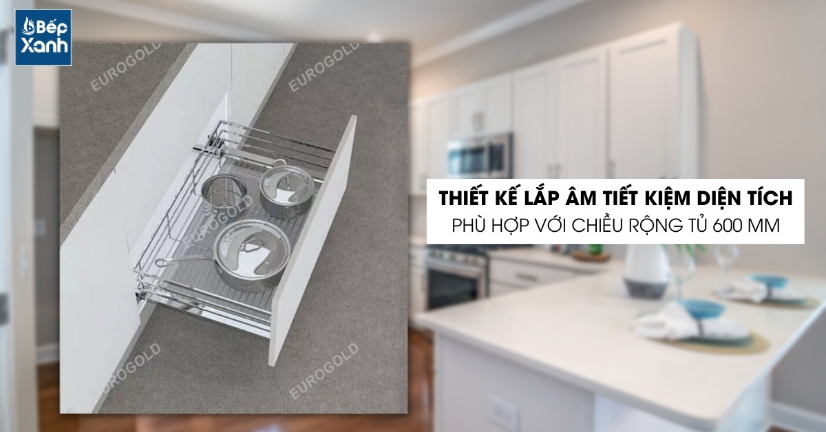 Thiết kế âm tủ nhỏ gọn tiết kiệm diện tích bếp tối đa 