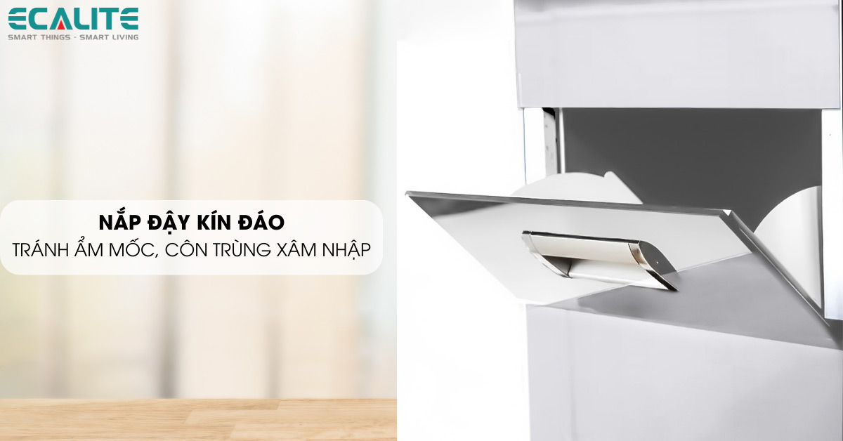 Thùng đựng gạo điện tử EL-RC300S nắp đậy kín đáo