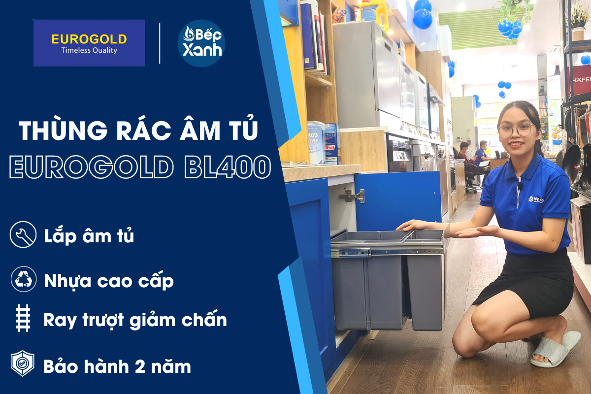 Thùng rác âm tủ Eurogold BL400