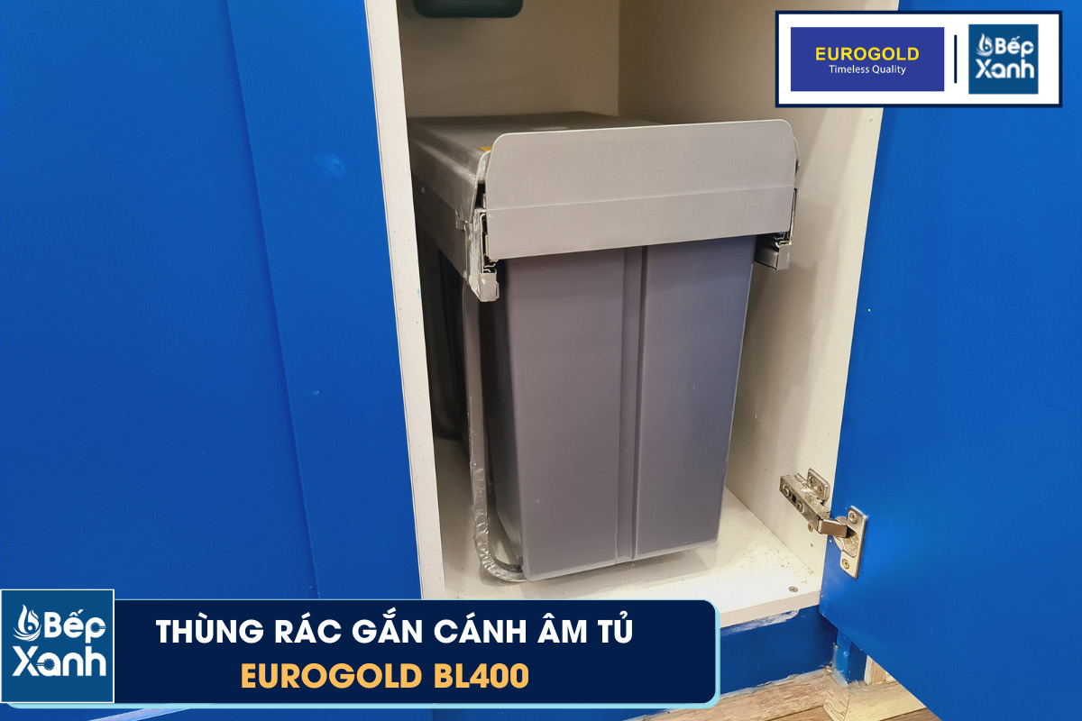 Thùng rác âm tủ Eurogold BL400 chuyển động nhẹ nhàng