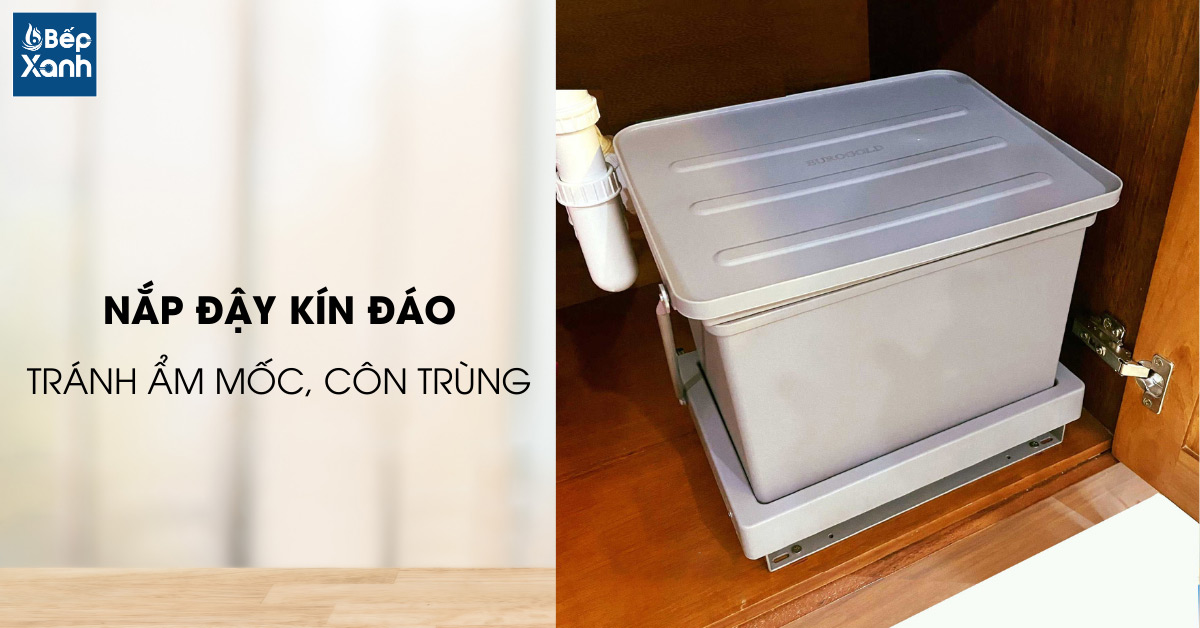 Thùng rác ngăn mùi Eurogold E006 nắp đậy