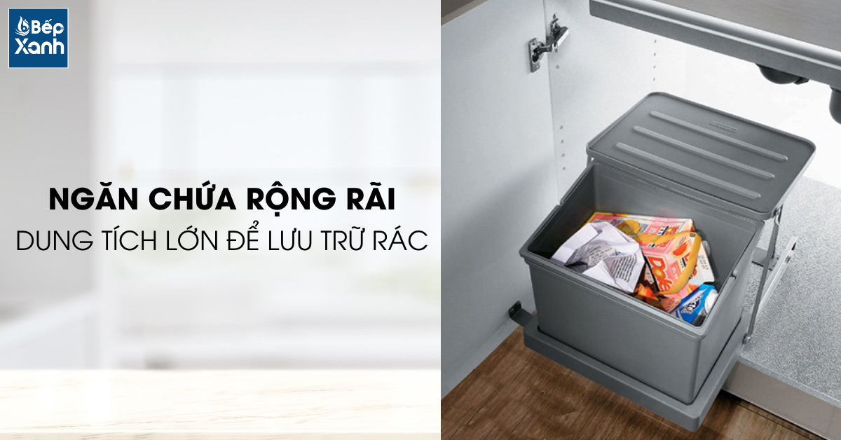 Thùng rác ngăn mùi Eurogold E006 ngăn chứa rộng rãi