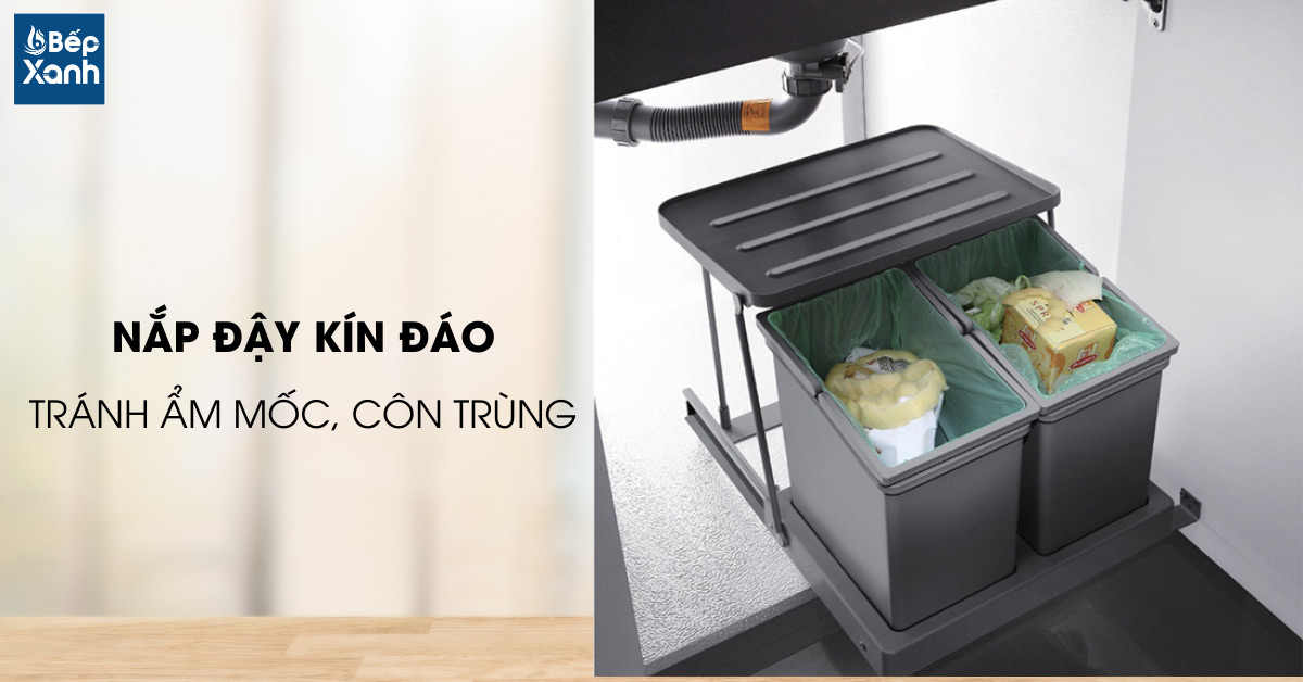 Thùng rác ngăn mùi Eurogold E008 nắp đậy