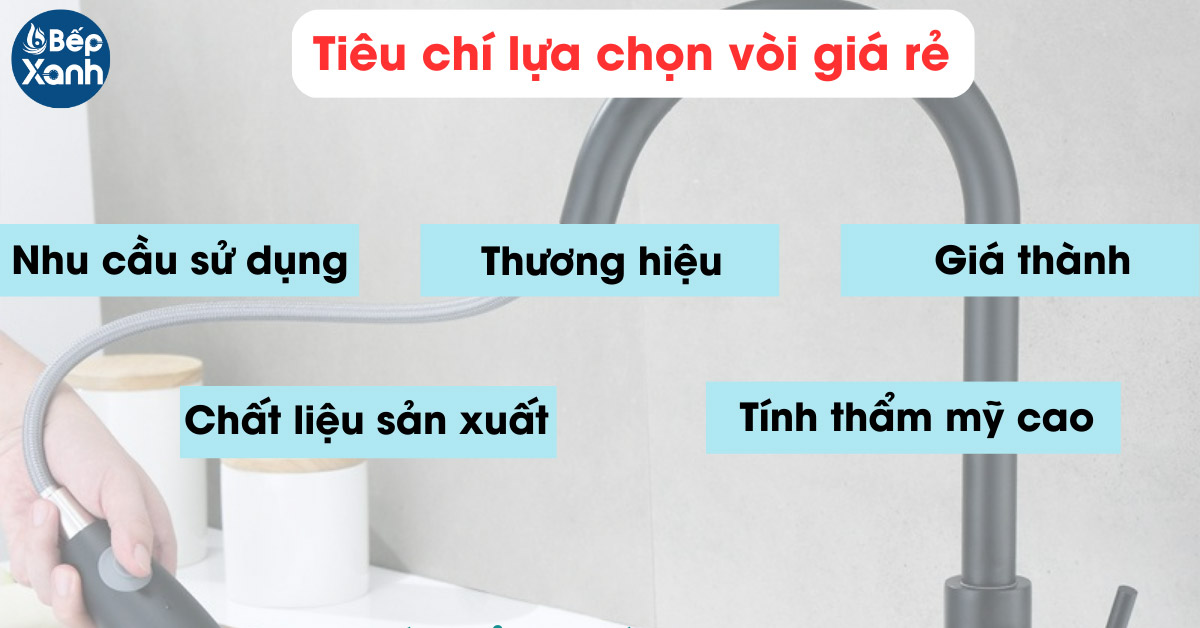 Tiêu chí lựa chọn vòi bếp giá rẻ