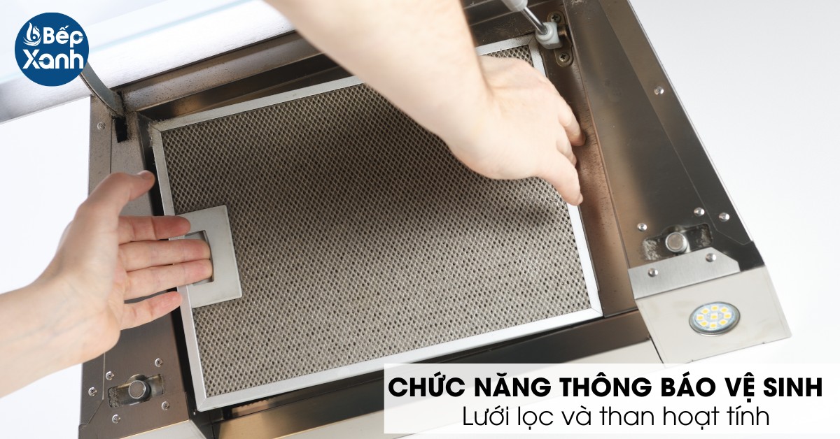 Đèn chỉ báo thông báo đến người dùng khi bộ lọc đầy