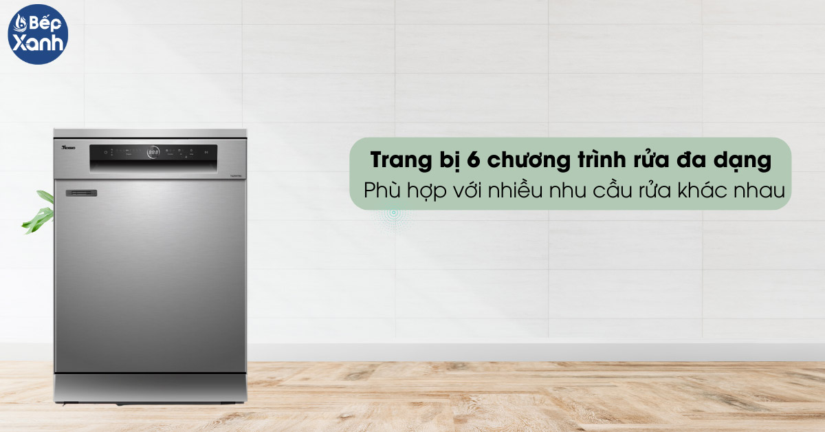 Máy rửa bát Texgio TG21H775S trang bị 6 chương trình rửa đa dạng