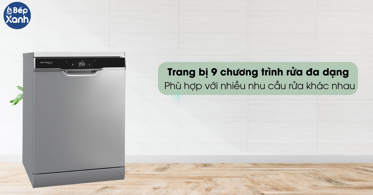 Máy rửa bát Eurosun SMS80EU16E 9 chương trình rửa đa dạng