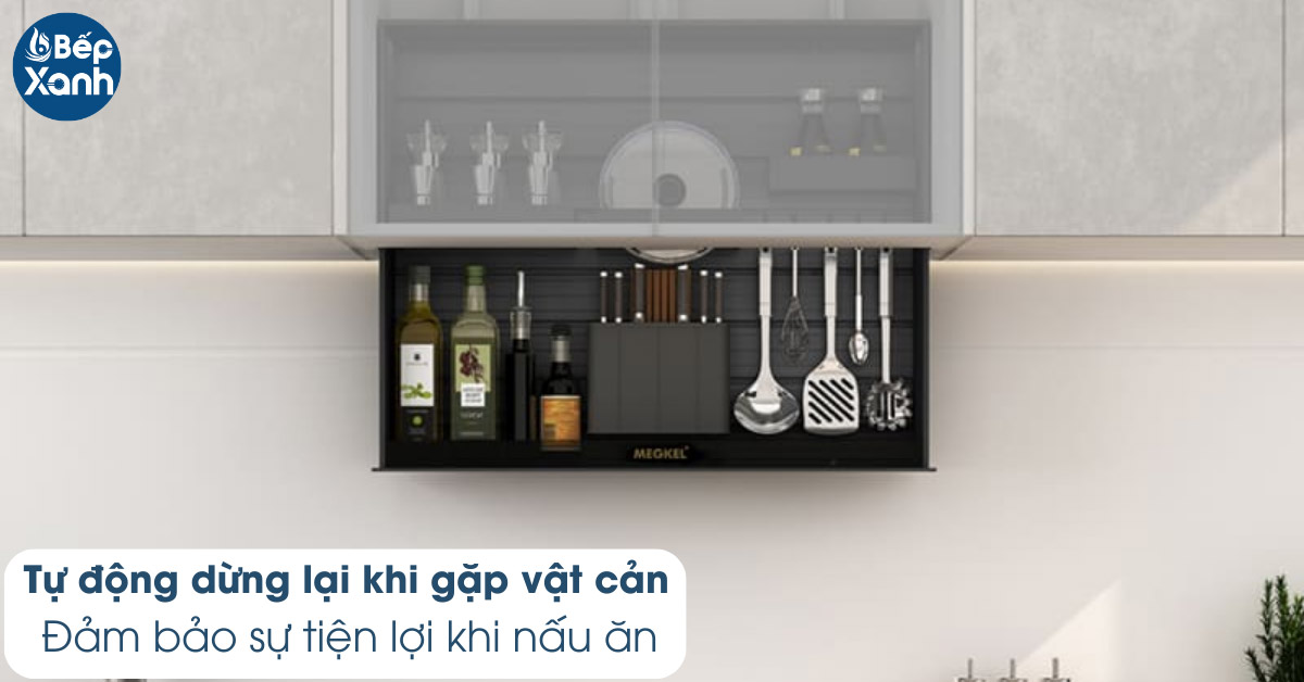 Giá gia vị điện Garis ML05.80X tự động đừng lại khi gặp vật cản