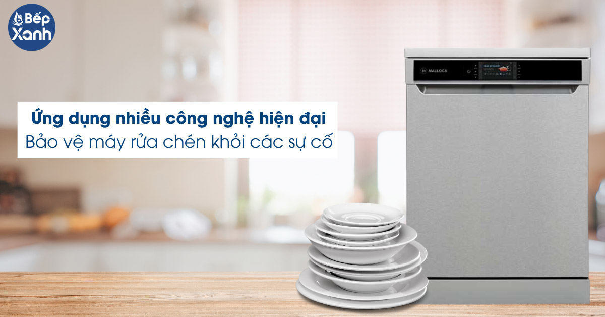 Máy rửa chén Malloca ứng dụng nhiều công nghệ hiện đại
