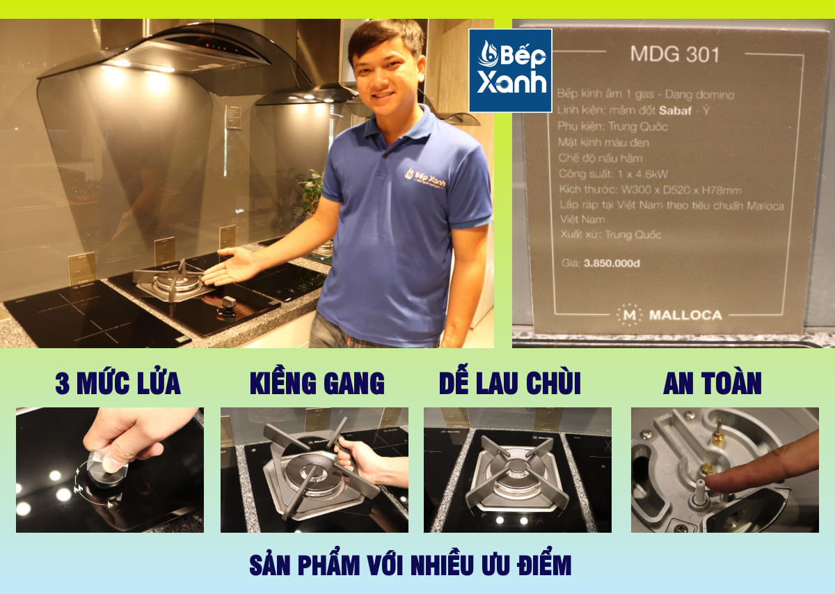 bếp gas domini malloca mdg 301