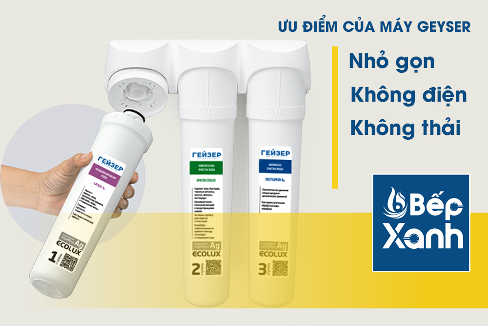 máy lọc nước nano geyser nhỏ gọn tốt hơn cho gia đình