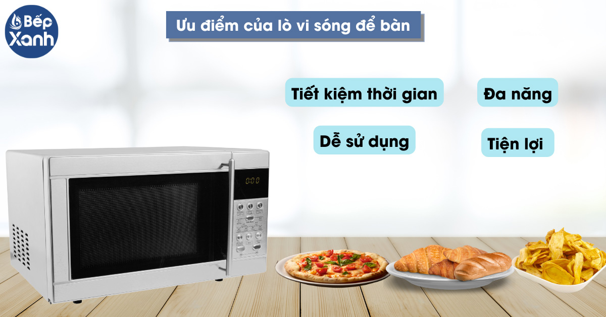 Ưu điểm của lò vi sóng để bàn