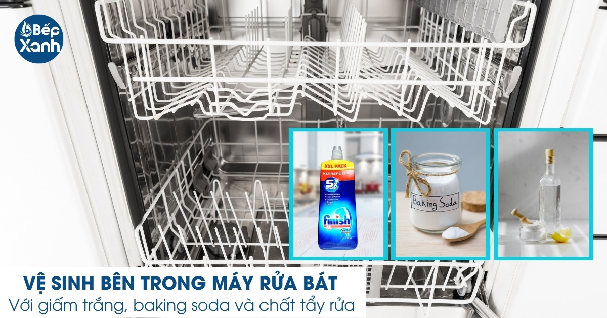 Sử dụng các chất có sẵn tại nhà để vệ sinh máy rửa bát