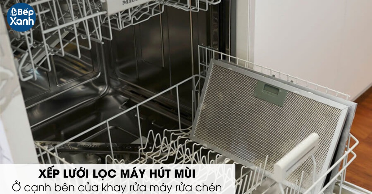 Lưới lọc máy hút mùi có thể rửa được trong máy rửa chén hiệu quả